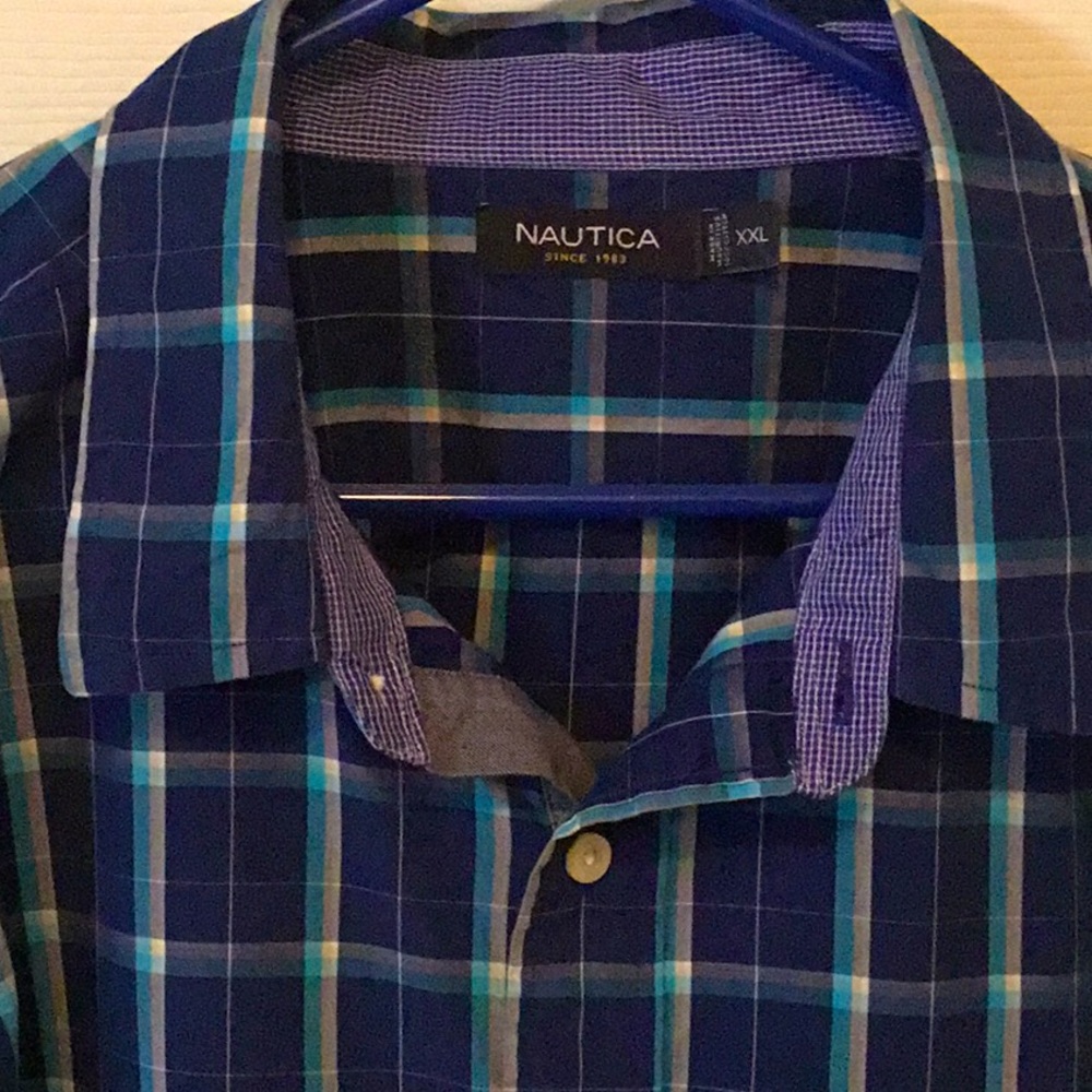 Nautical long sleeve dress shirt